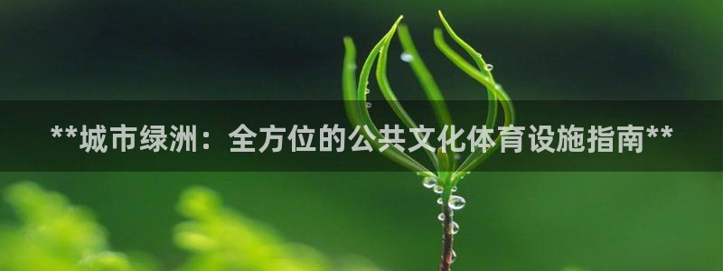 意昂3神州：**城市绿洲：全方位的公共文化体育设施指